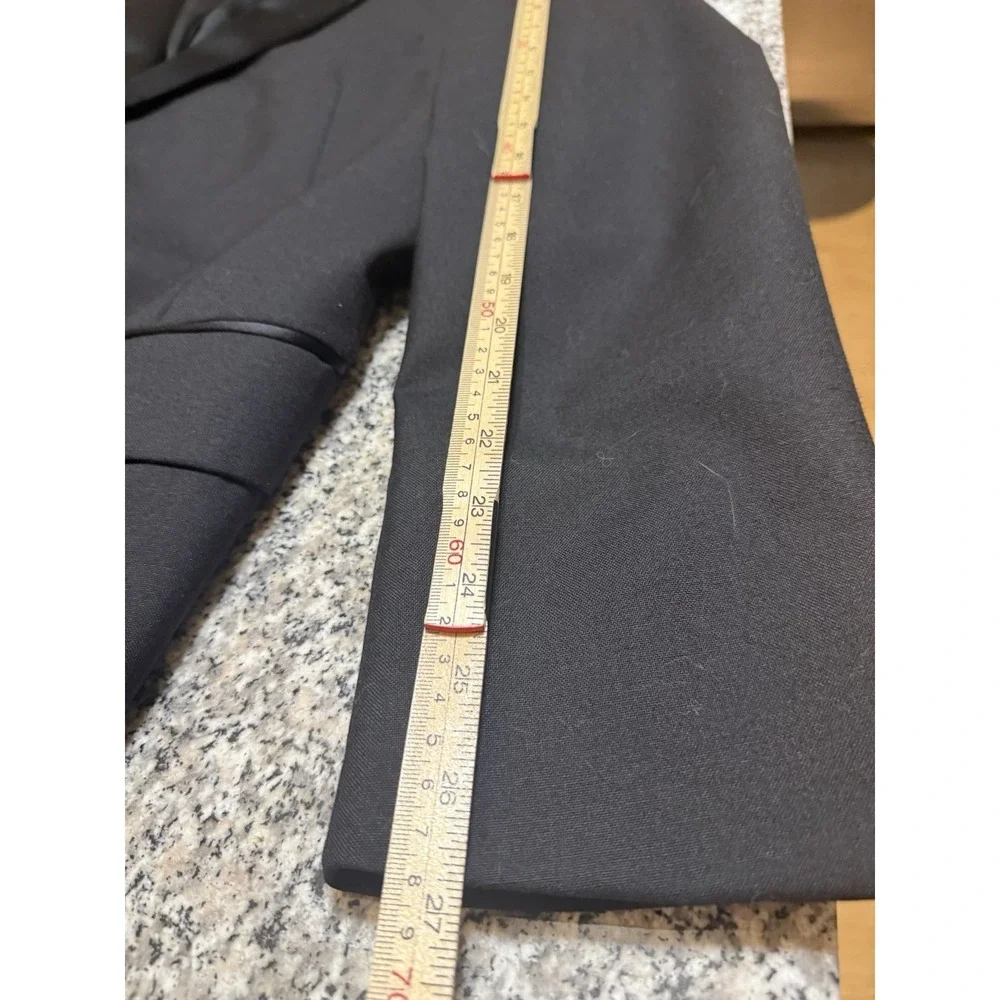 Jos‎ A Bank Formal Elegant Tuxedo Black Jacket Wool/ Satin Trim Sz 43L Wedding
